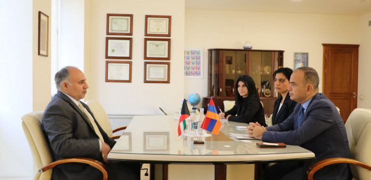 High Commissioner for Diaspora Affairs of the Republic of Armenia Zareh Sinanyan met with the Ambassador Extraordinary and Plenipotentiary of the State of Kuwait to Armenia, Mohammad Tareq Al High Commissioner for Diaspora Affairs of the Republic of Armenia Zareh Sinanyan met with the Ambassador Extraordinary and Plenipotentiary of the State of Kuwait to Armenia, Mohammad Tareq Al