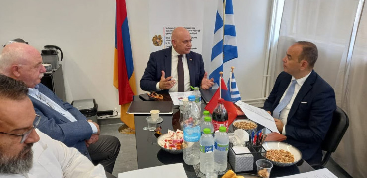 The working visit of the High Commissioner for Diaspora Affairs of the Republic of Armenia to the Hellenic Republic continues