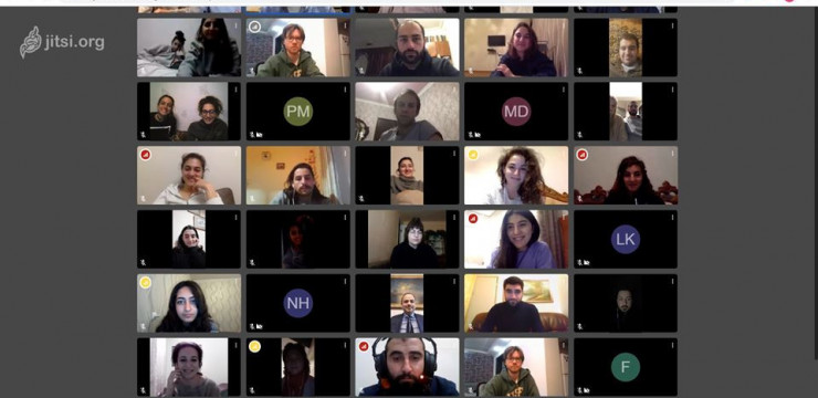 Virtual meeting with volunteers from the Birthright Armenia organization