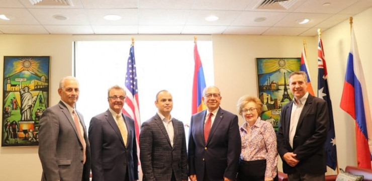 In New Jersey, Zareh Sinanyan met with representatives of the Armenian Missionary Association of America (AMAA)