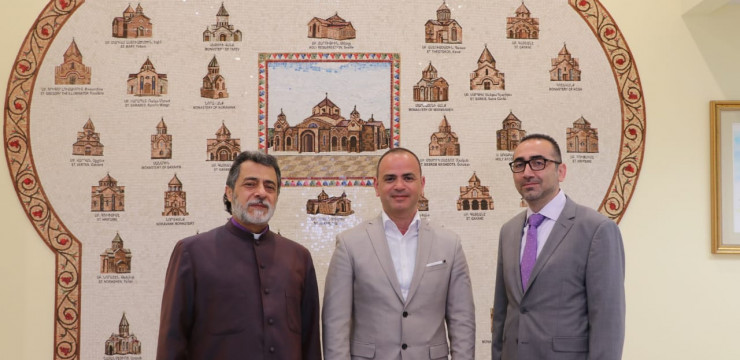 Zareh Sinanyan visits the Western Diocese of the Armenian Church of America