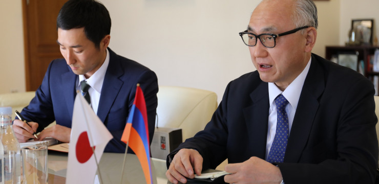 Заре Синанян встретился с послом Японии в Армении